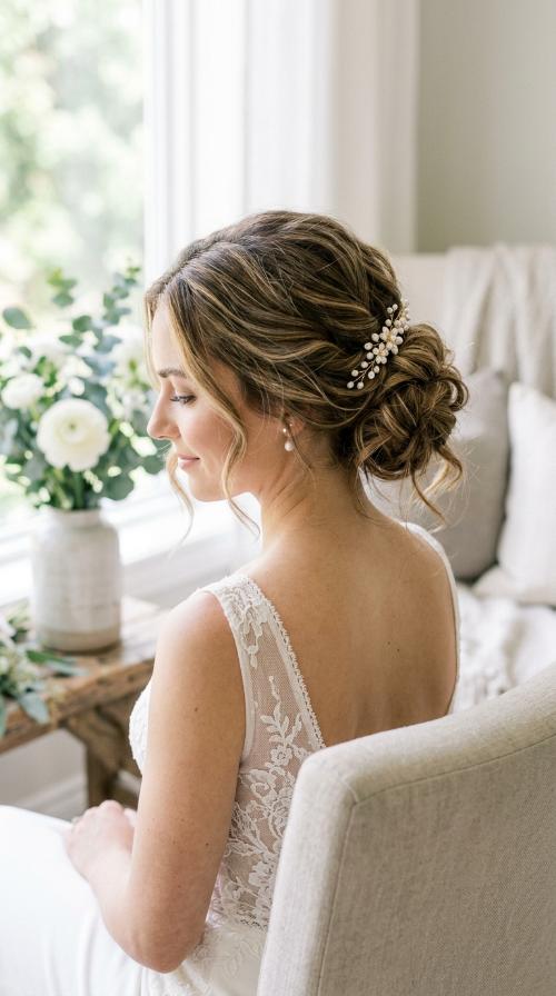 Textured Low Messy Bun
