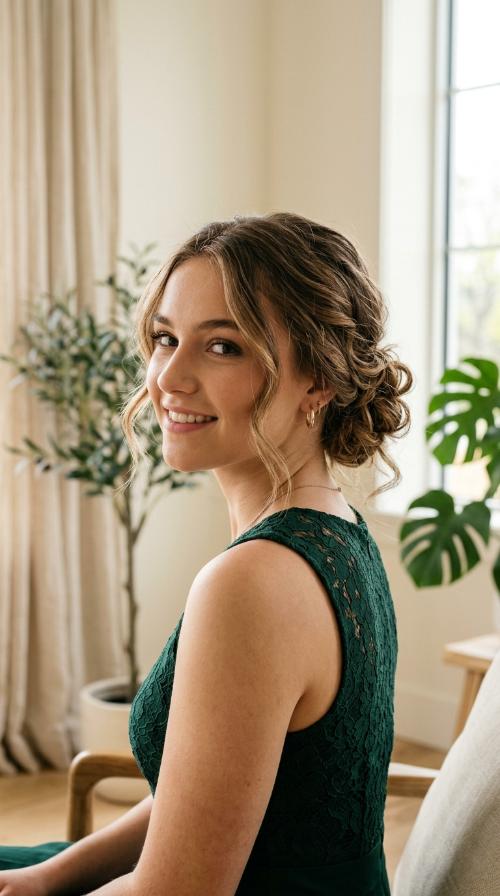 Textured Low Messy Bun