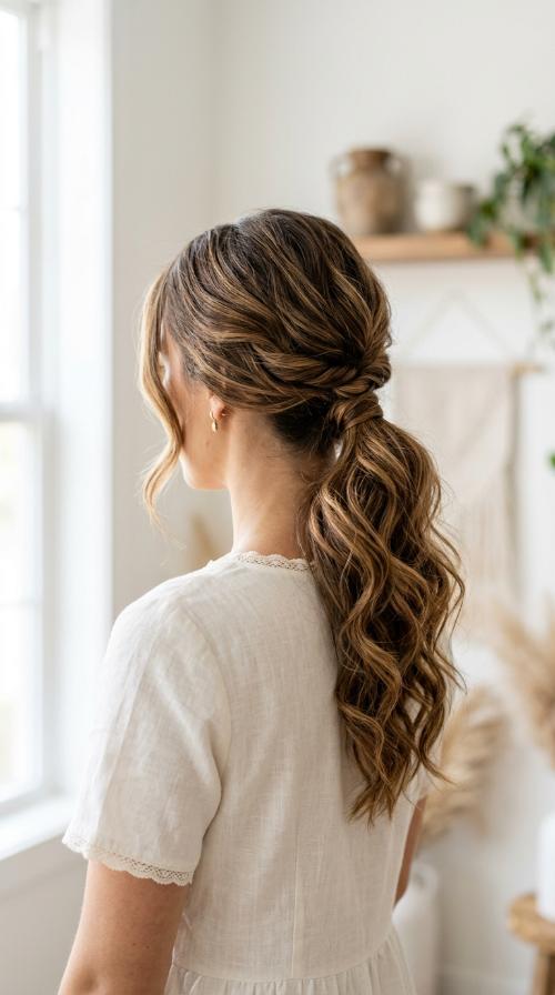 Textured Low Ponytail