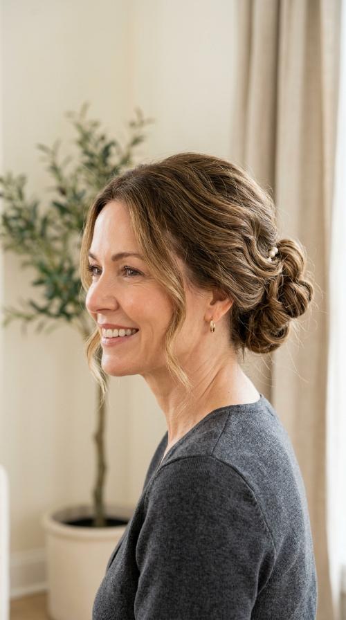 Textured Messy Bun