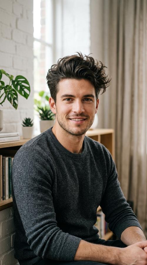 Textured Messy Quiff