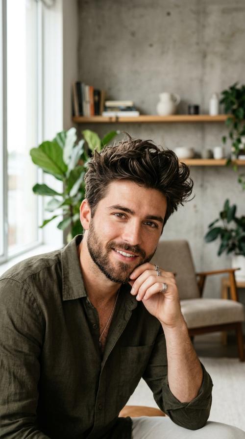 Textured Messy Quiff