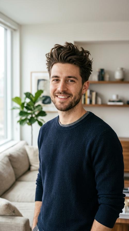 Textured Messy Quiff