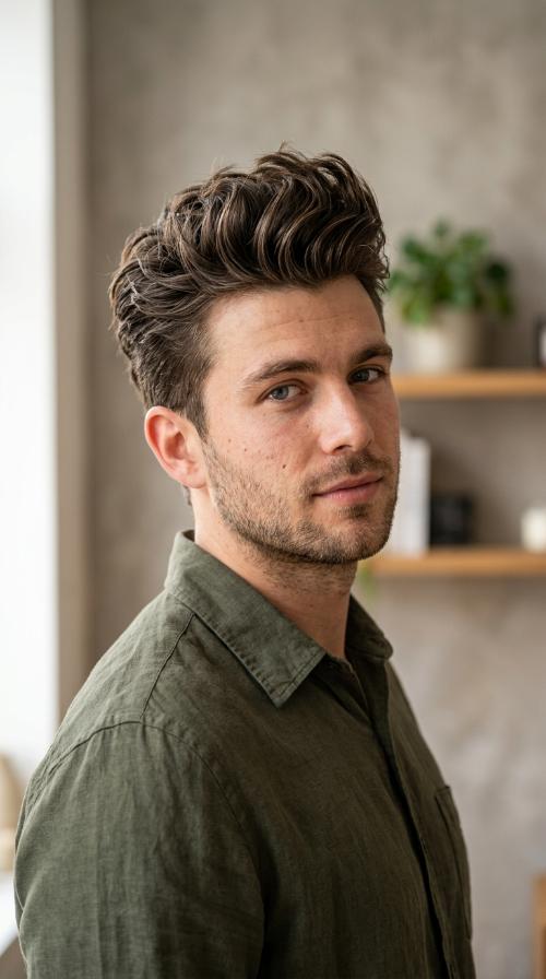 Textured Messy Quiff