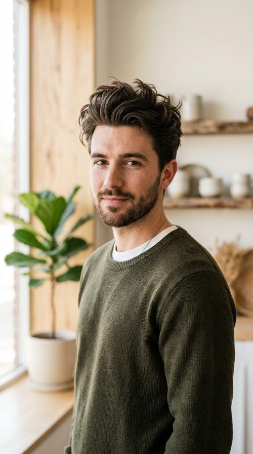Textured Messy Quiff