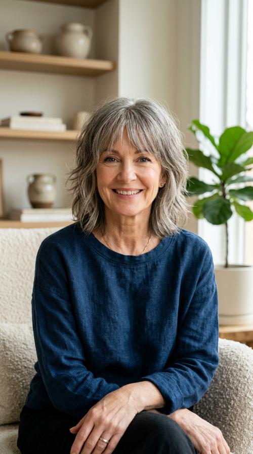 Textured Shag with Bangs