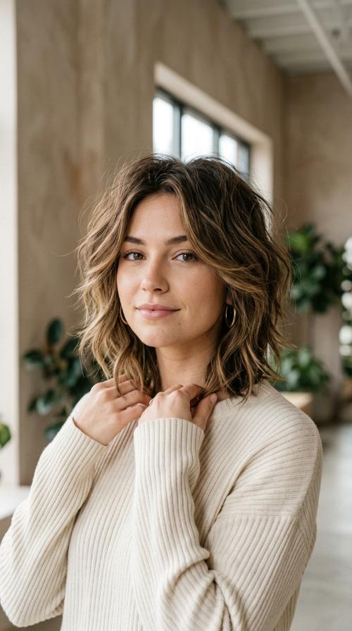 Textured Shaggy Bob