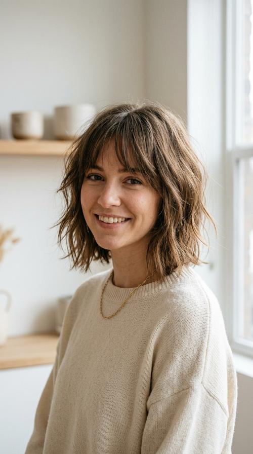 Textured Shaggy Bob