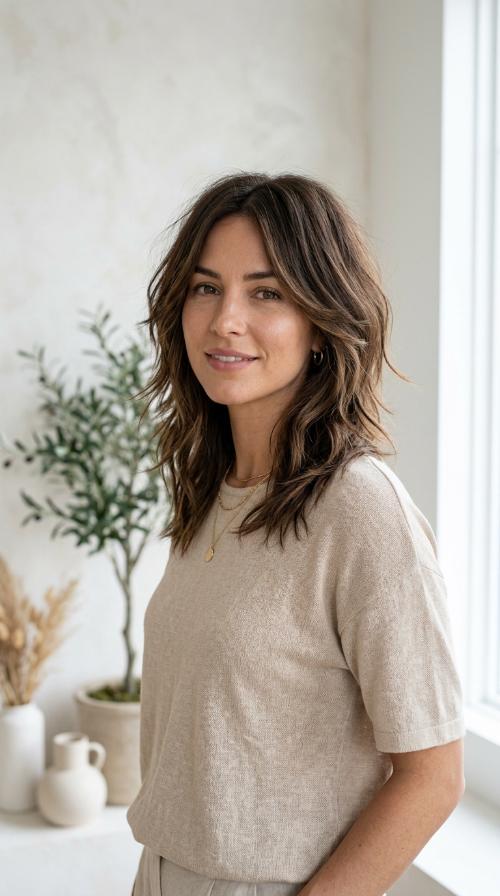 Textured Shoulder-Length Shag