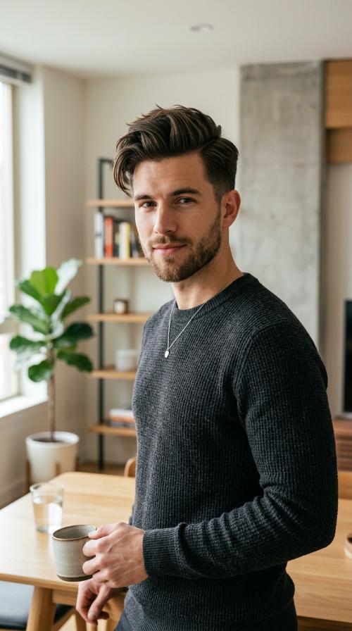 Textured Side Part with Volume