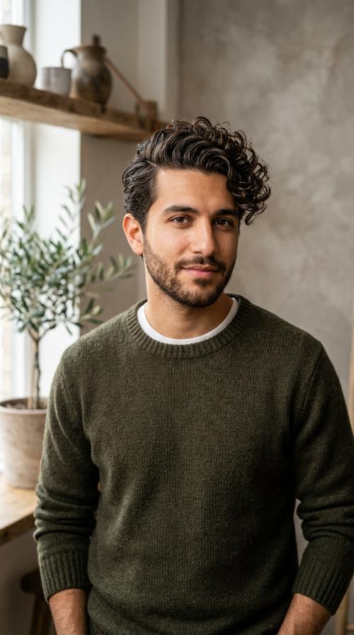 Textured Side Part with Volume