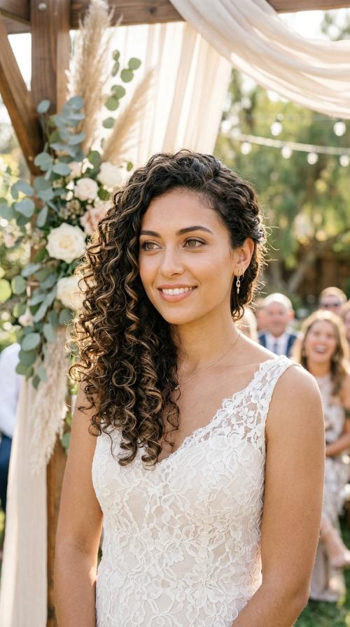 Textured Side-Swept Curls