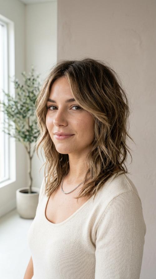 Textured Waves with Face-Framing Bits