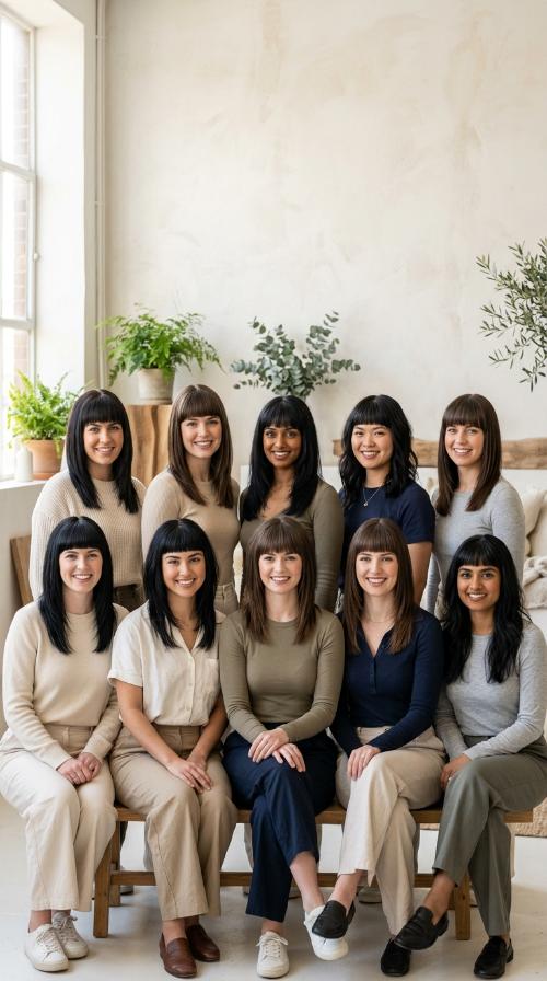 Texturized Ends with Blunt Fringe