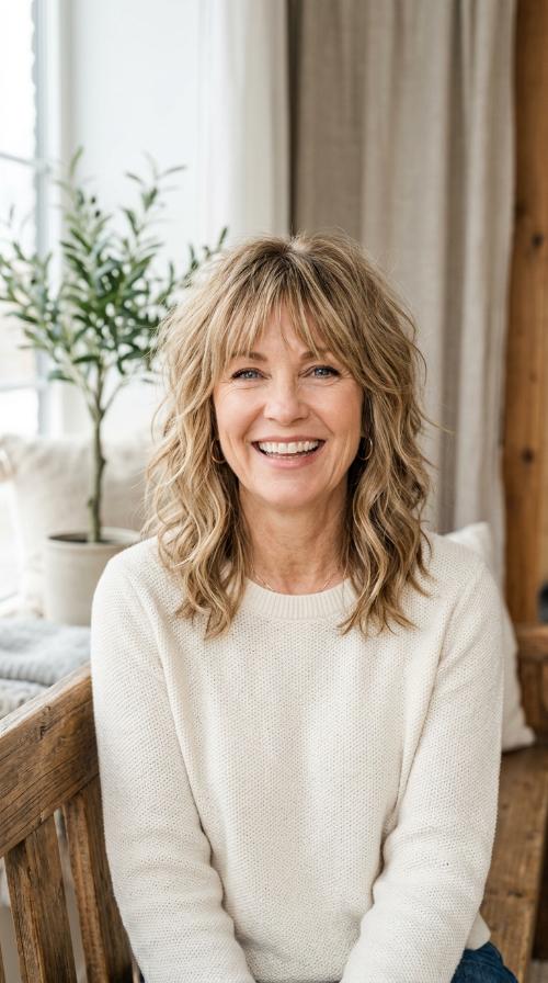 Texturized Shag with Bangs