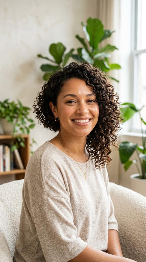 The Asymmetrical Curly Bob