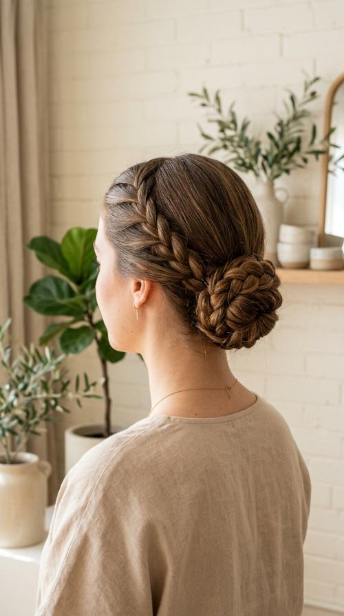 The Braided Low Bun