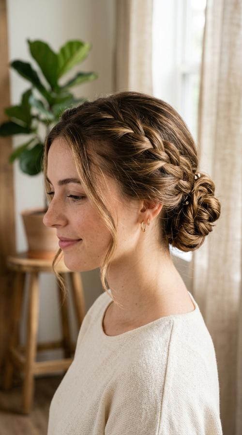 The Braided Low Chignon