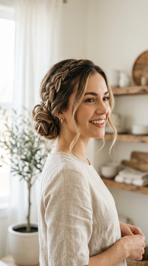 The Braided Messy Bun