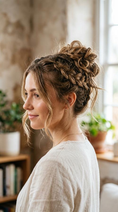The Braided Messy Bun