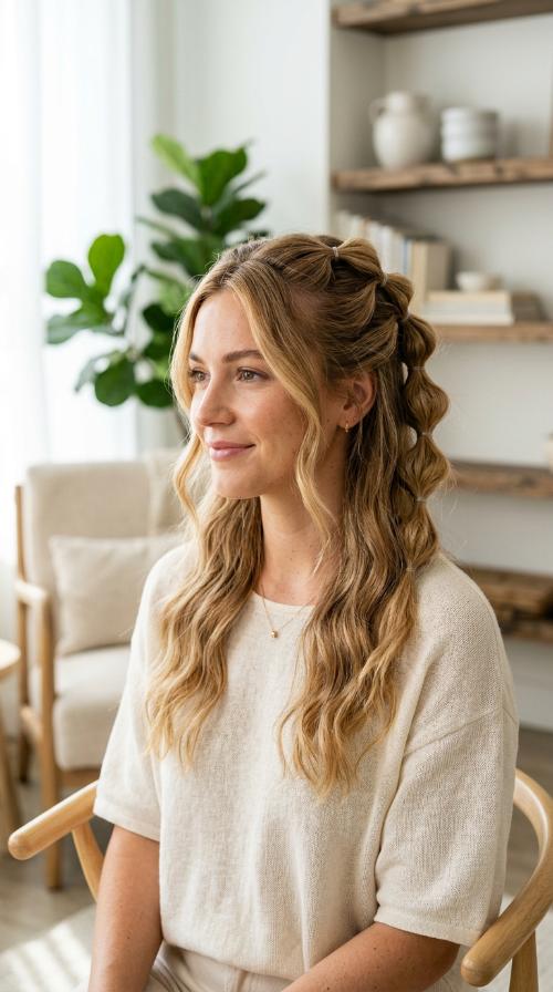 The Bubble Braid Half-Up