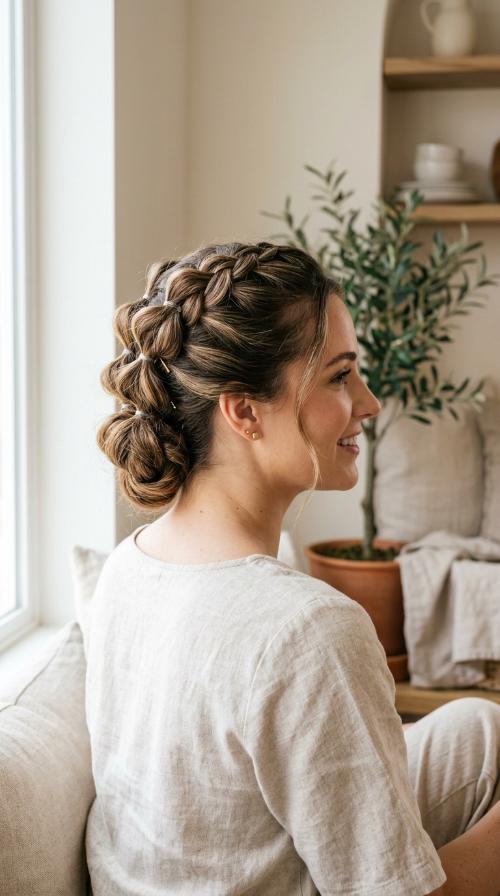 The Bubble Braid Updo