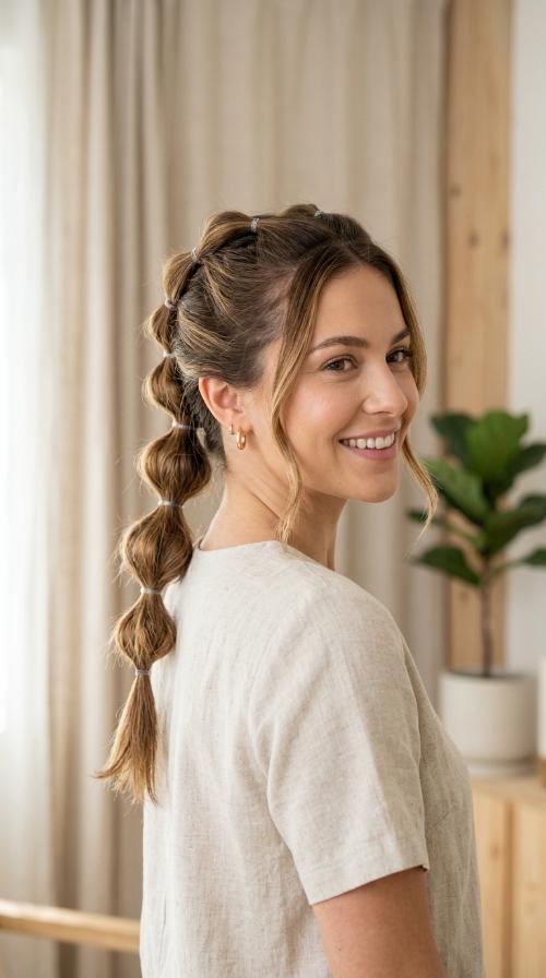 The Bubble Braid Updo