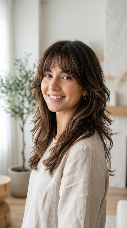 The Butterfly Cut for Mid-Length Hair
