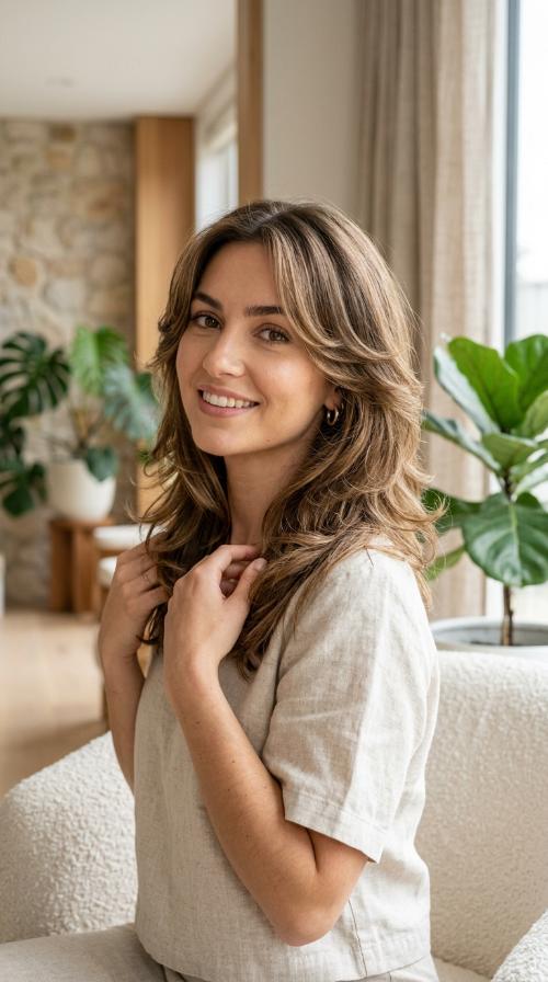 The Butterfly Cut for Mid-Length Hair