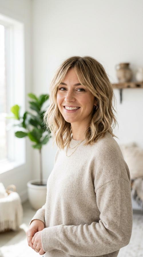 The Choppy Blonde Lob