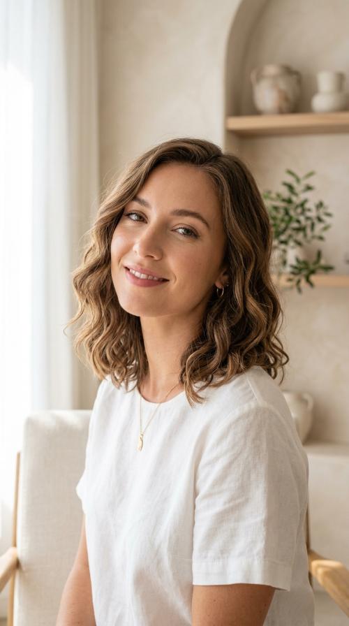 The Classic Collarbone Cut with Soft Curls
