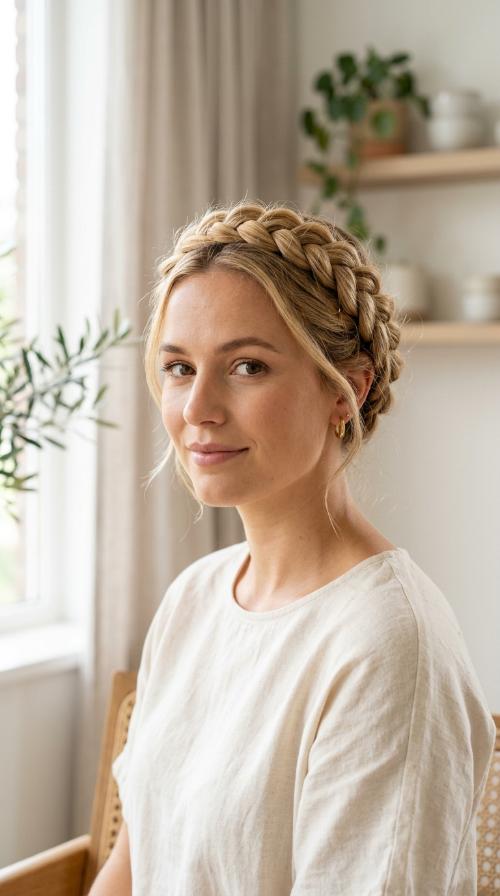 The Classic Dutch Braid Crown