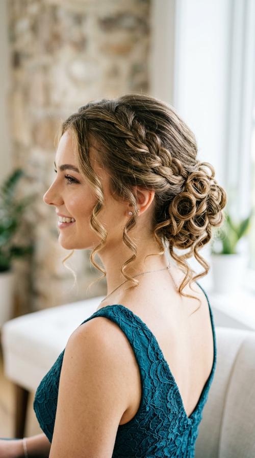 The Classic Low Chignon with Ringlets