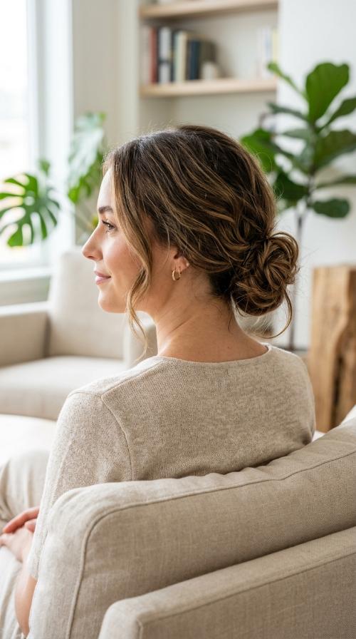 The Classic Low Messy Bun