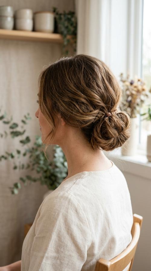 The Classic Low Messy Bun