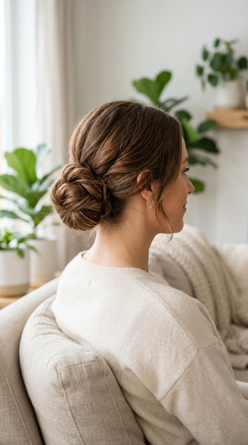 The Classic Low Messy Bun
