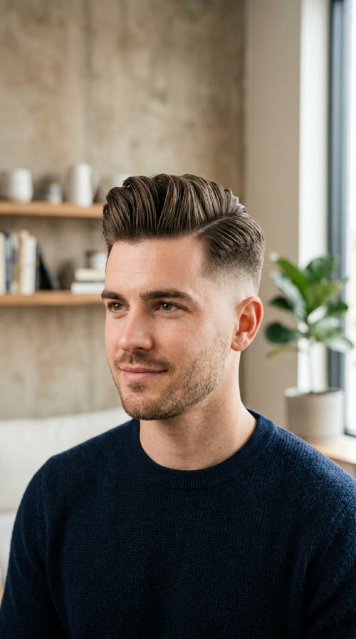 The Classic Pompadour Fade