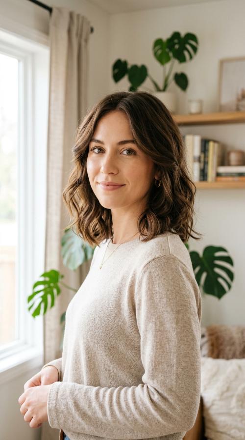 The Classic Shoulder-Grazing Lob with Subtle Face Framing