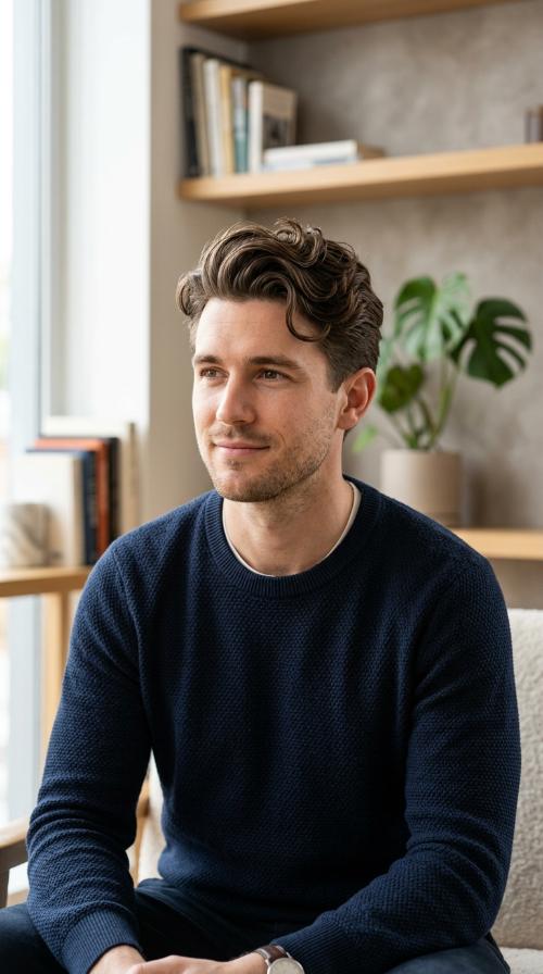 The Classic Wavy Quiff