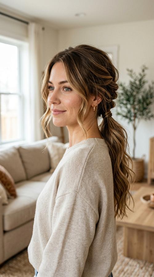 The Criss-Cross Low Ponytail