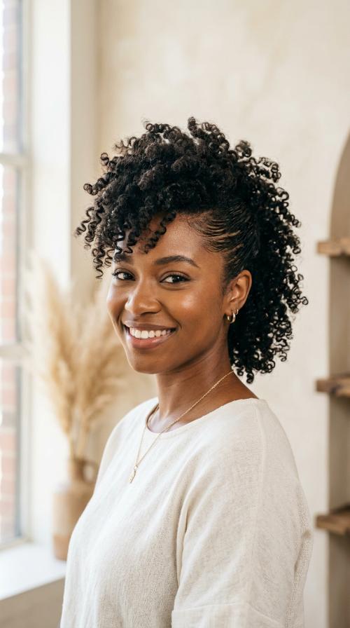 The Curly Faux Hawk