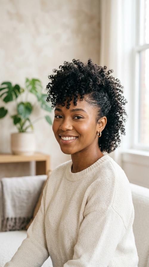 The Curly Faux Hawk