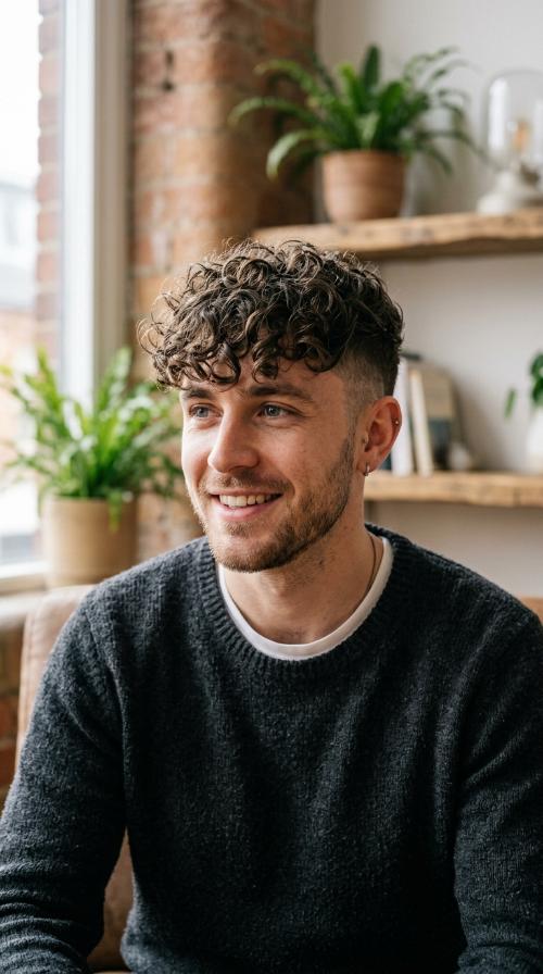 The Curly Fringe Undercut