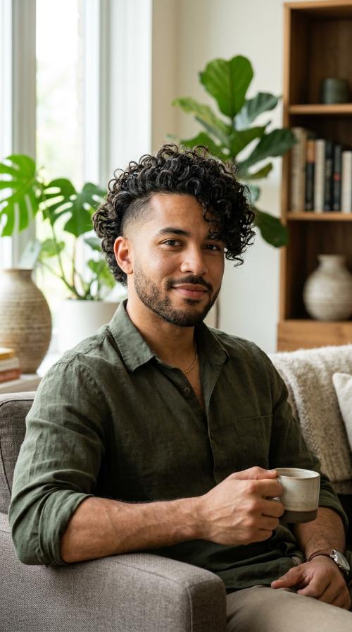 The Defined Curly Undercut