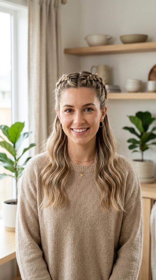 The Double Dutch Half-Up Braids