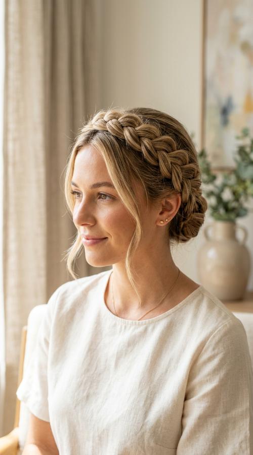 The Dutch Braid Crown
