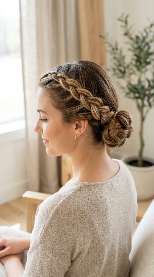 The Dutch Braid into Bun