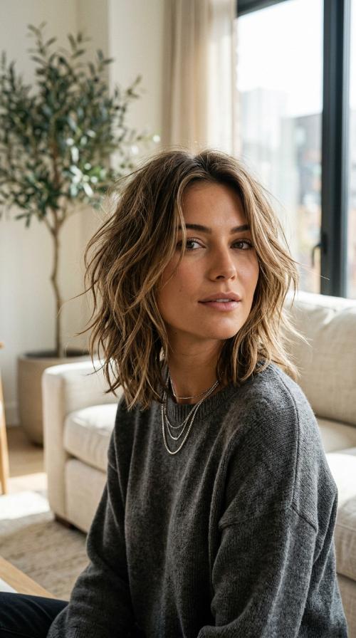 The Edgy Tousled Mid-Length