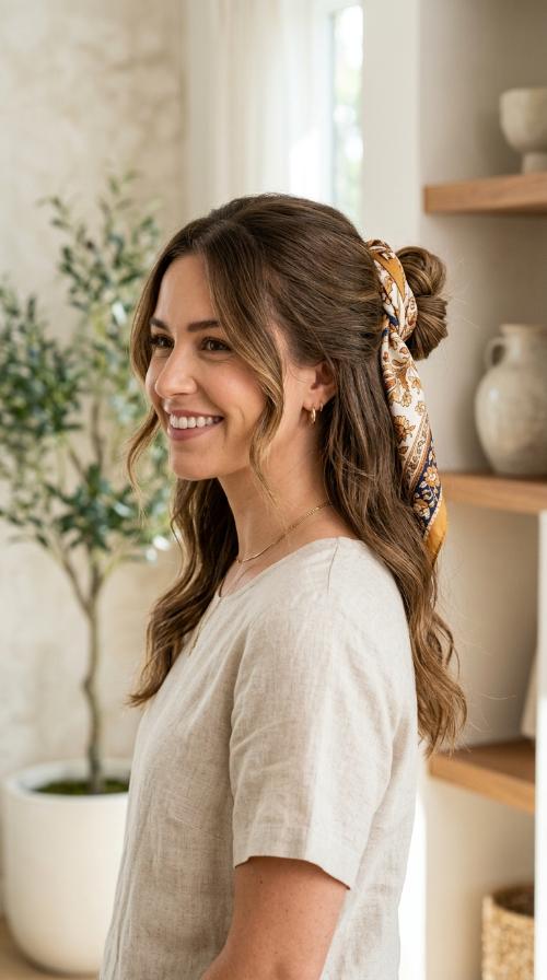 The Elegant Scarf-Wrapped Knot