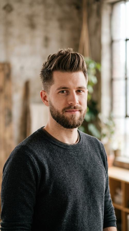The Faux Hawk with Medium Length